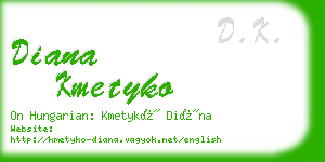 diana kmetyko business card